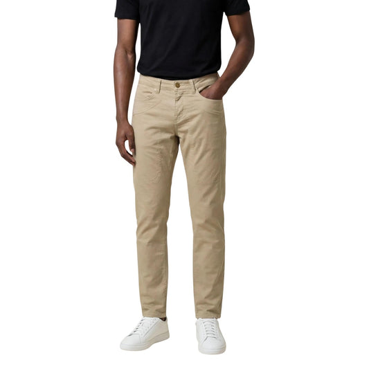 2457051 Jeckerson Pantaloni Beige Ciniglia Uomo