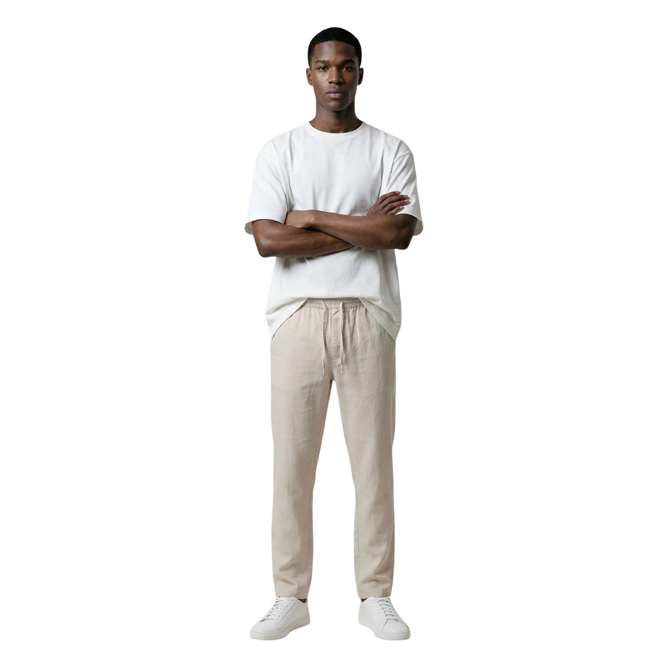 2458404 Only & Sons Pantaloni Beige Cotone Uomo
