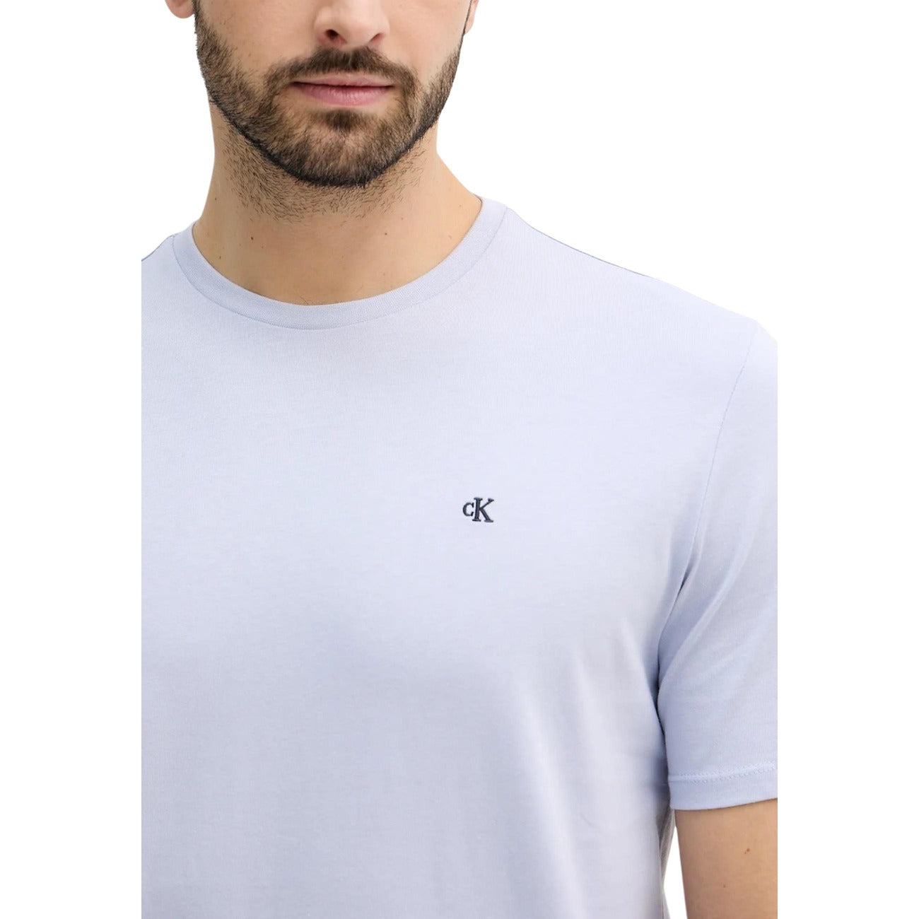 2451699 Calvin Klein Jeans T-Shirt Azzurra 100% Cotone Uomo