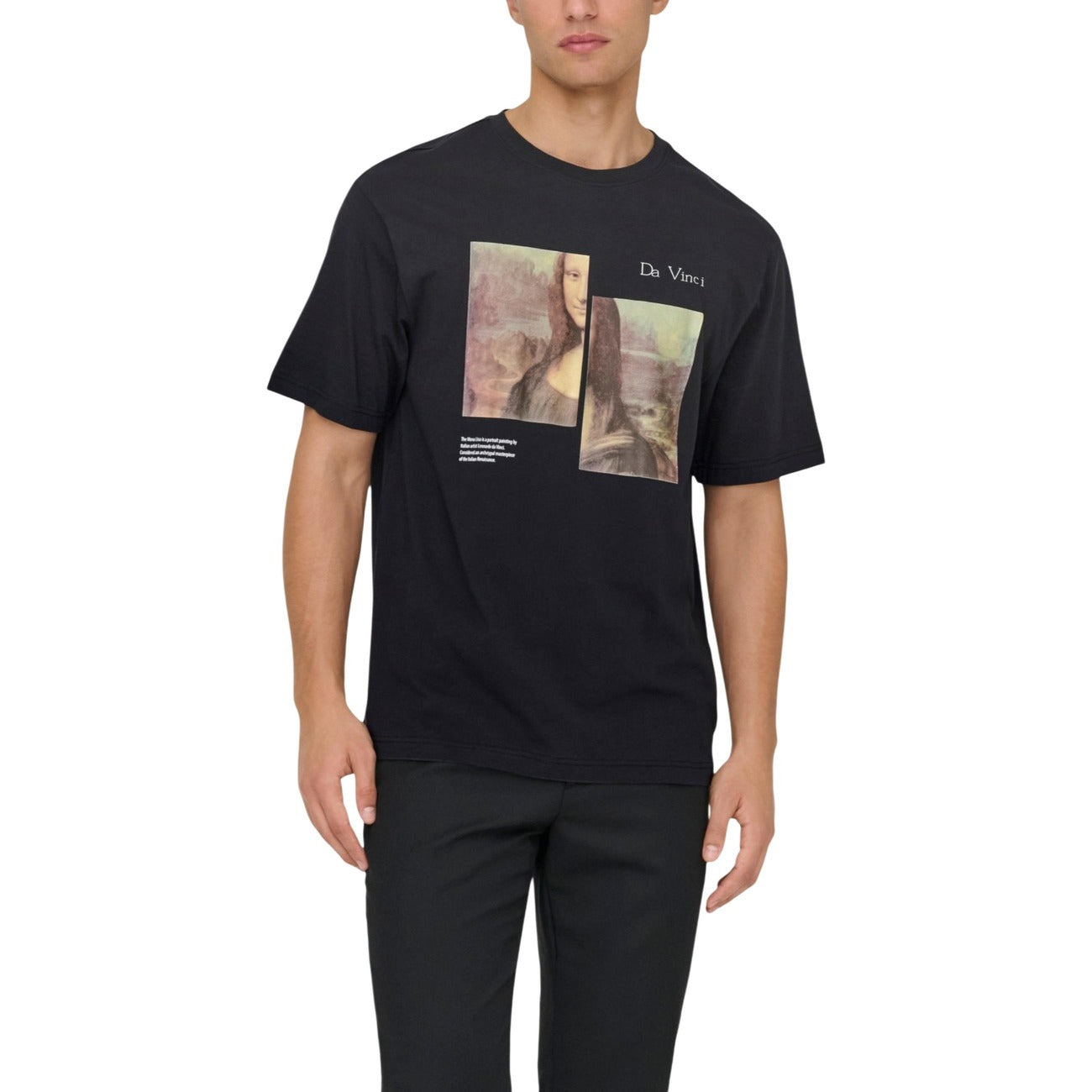 2449062 Only & Sons T-shirt Nera Stampa Uomo