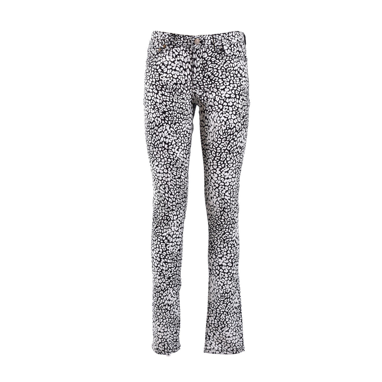 2438340 Saint Laurent Jeans Bianchi Leopardati Donna