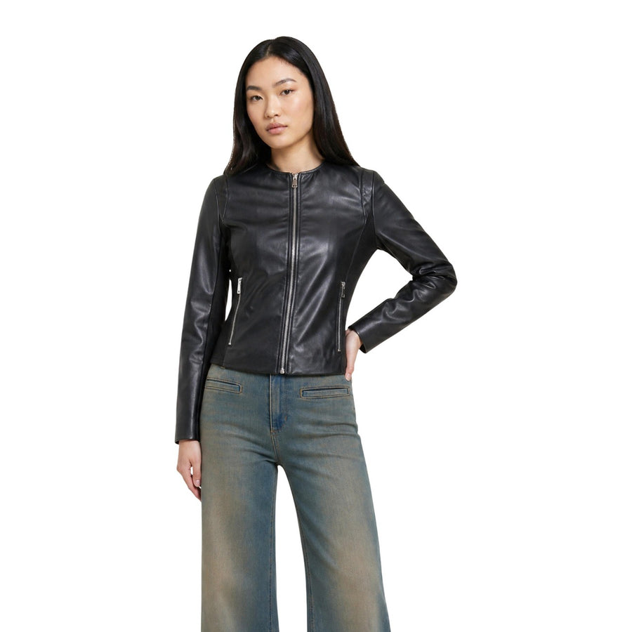 Bitten Mix Faux Leather Jacket CC Otw Giacca Donna