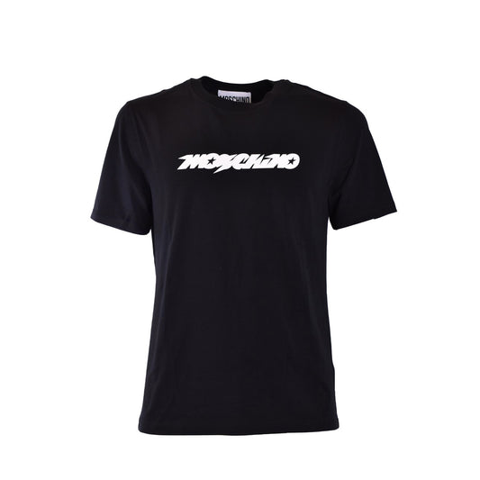 2430904 Moschino T-Shirt Nera Stampa Uomo