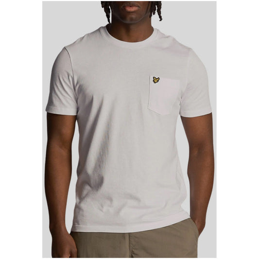 2324928 Lyle & Scott T-Shirt Bianco Stampa Tasca Uomo
