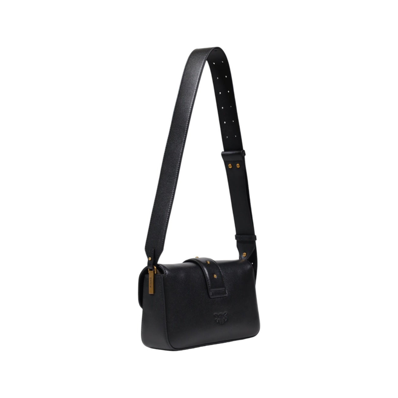 2416940 Pinko Borsa Spalla Nera Pelle Bottone Gancio Donna