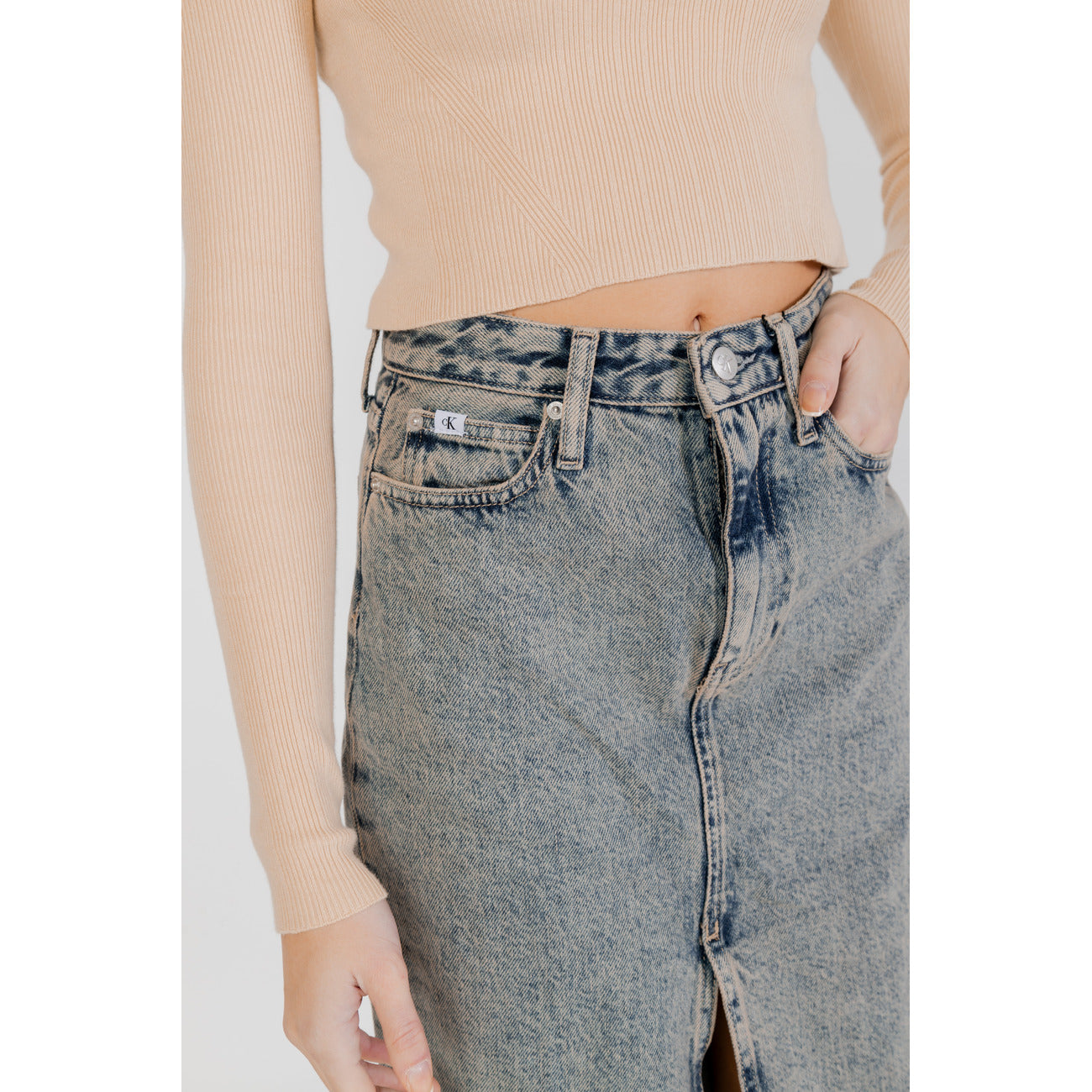 471104 Calvin Klein Jeans Gonna Blu Donna