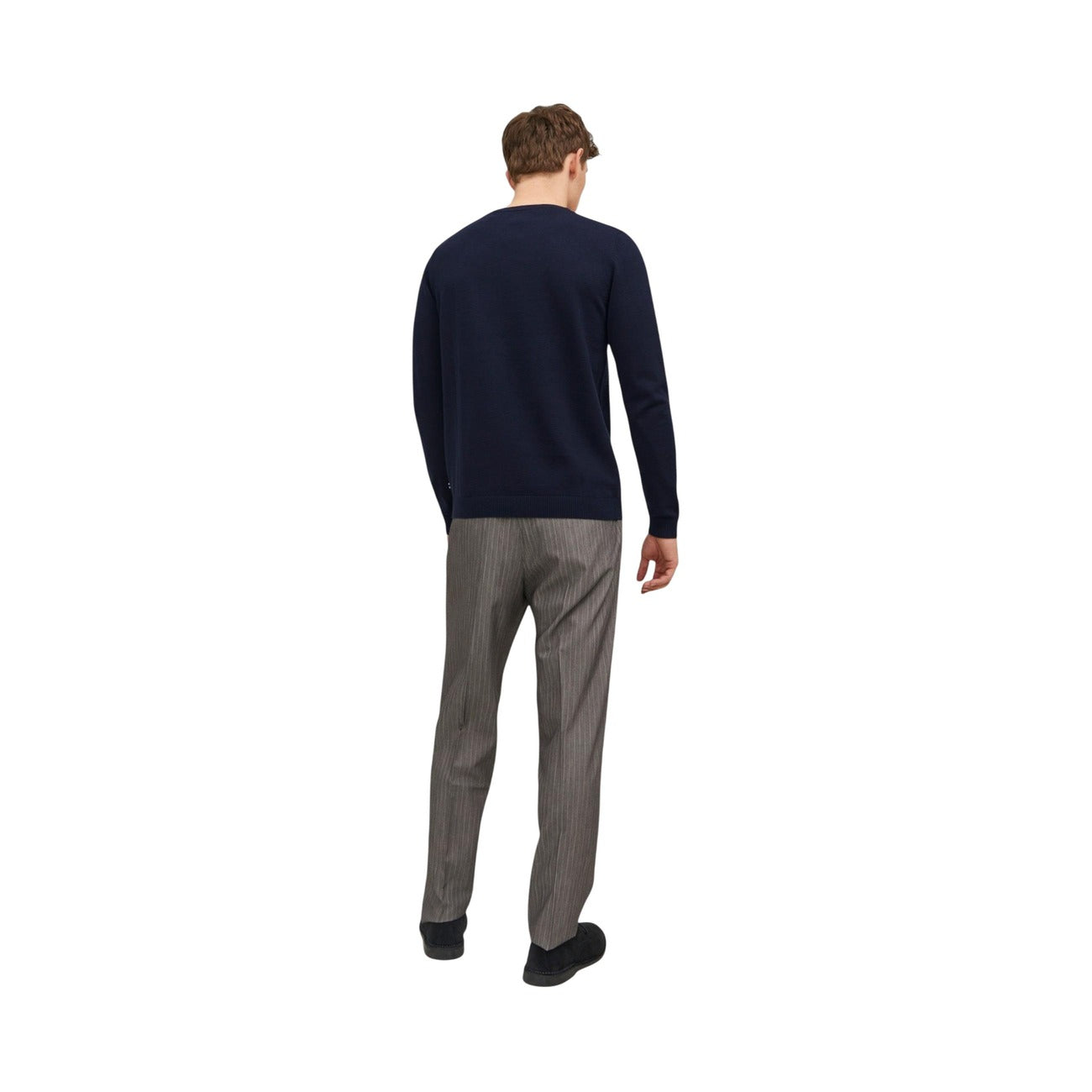 184197 Jack & Jones Maglia Blu Scollo a V Maniche Lunghe Uomo
