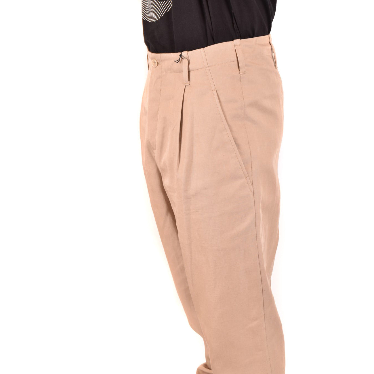 2433308 Neil Barrett Pantaloni Beige Lycra Lino Cotone Uomo