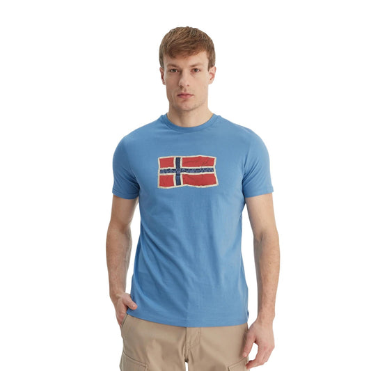 2458117 Napapijri T-Shirt Azzurro Uomo