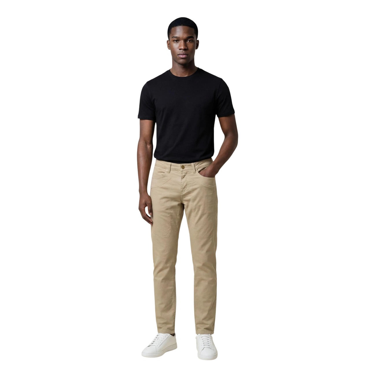 2457051 Jeckerson Pantaloni Beige Ciniglia Uomo