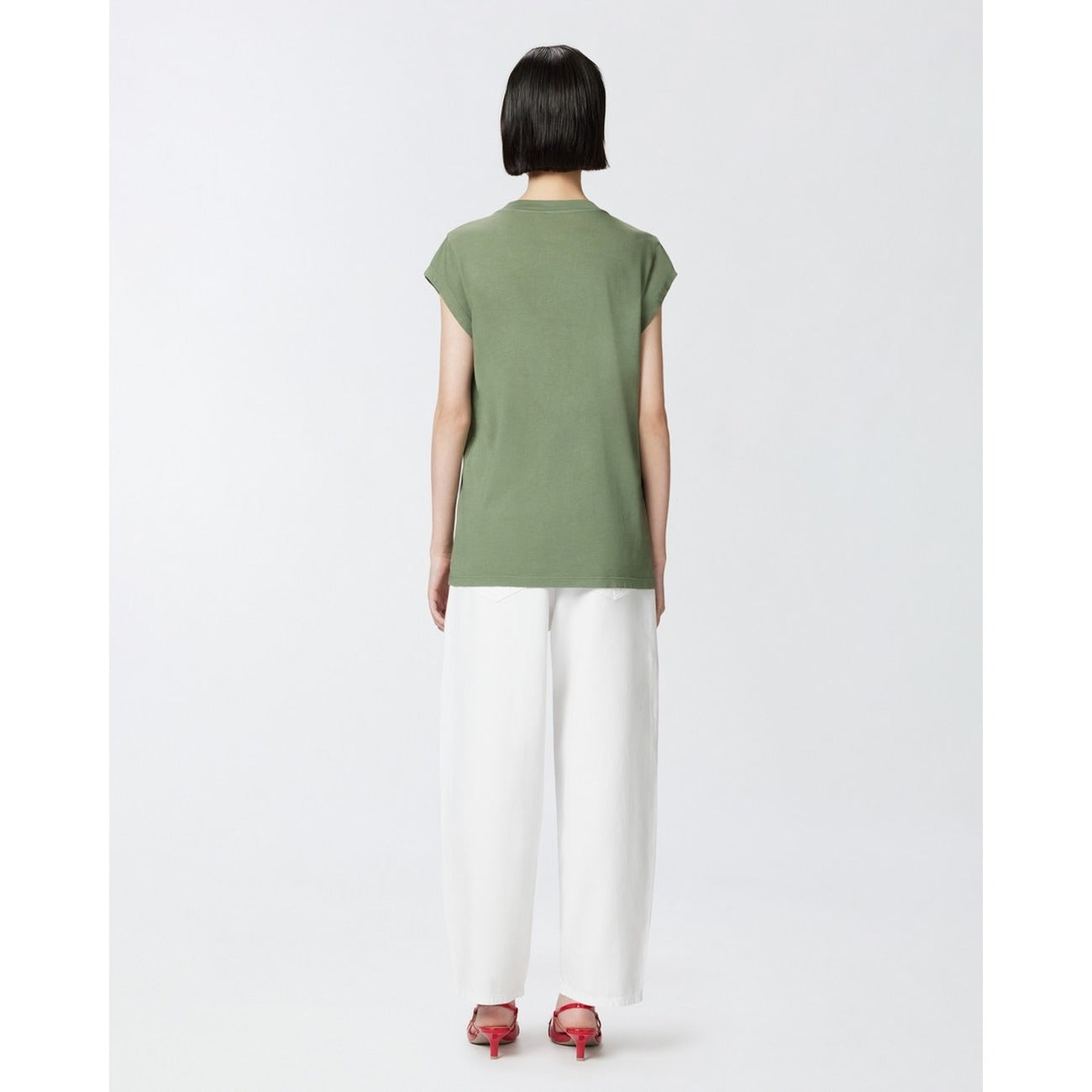 2442715 Pinko T-Shirt Verde Donna Cotone 100% Stampa