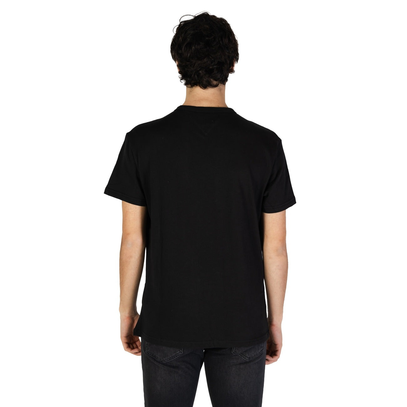 2418465 Tommy Hilfiger Jeans T-Shirt Nera Monocromo Uomo
