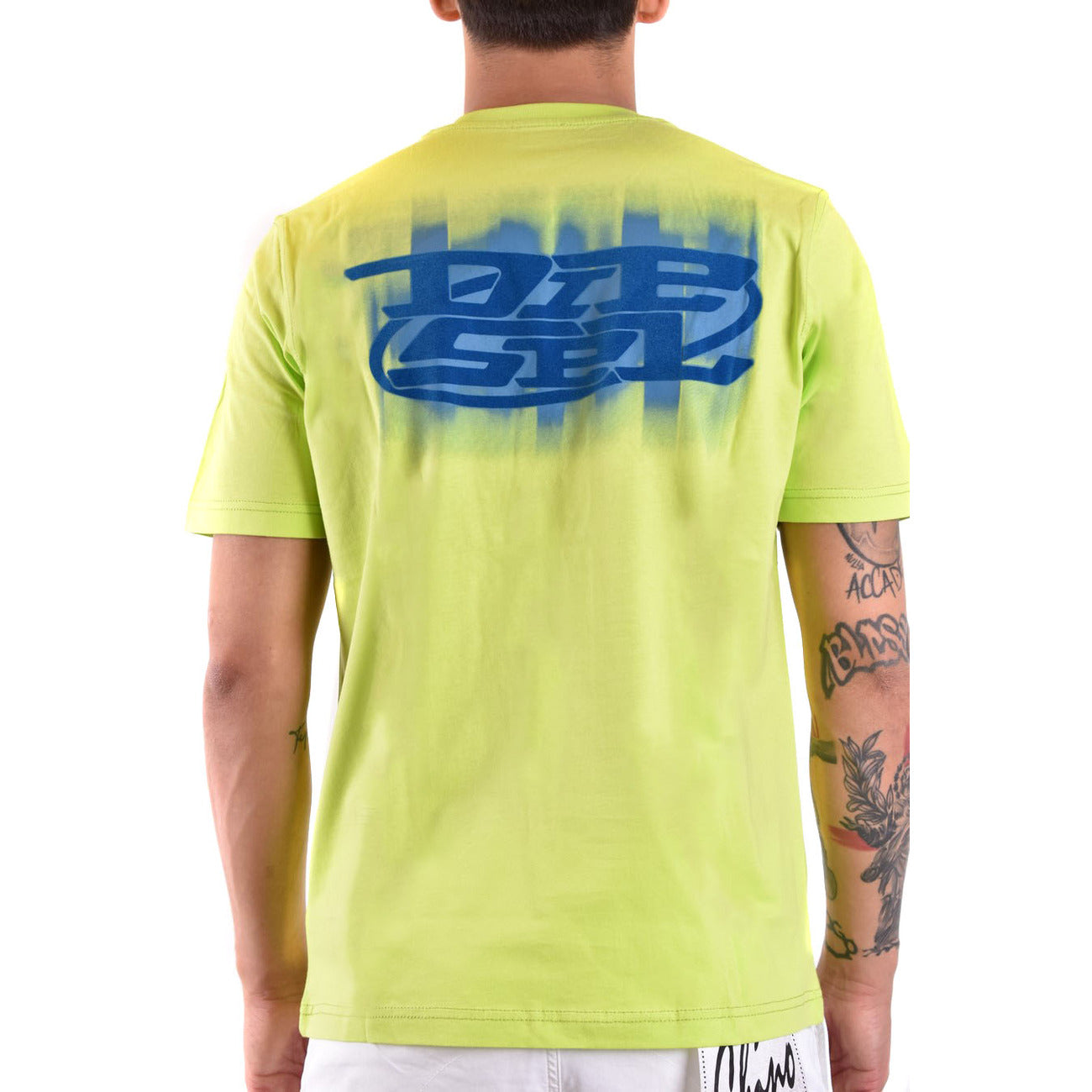 2429112 Diesel T-Shirt Gialla Stampa Uomo