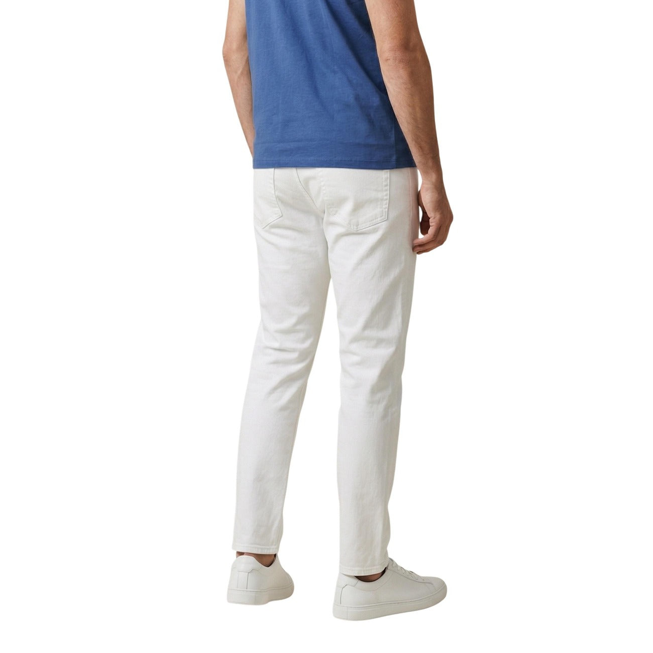 2452648 Calvin Klein Jeans Pantaloni Bianco Cotone Uomo
