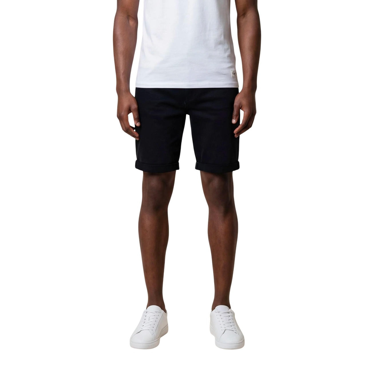 2454664 Calvin Klein Jeans Bermuda Nero Zip Tasche Uomo