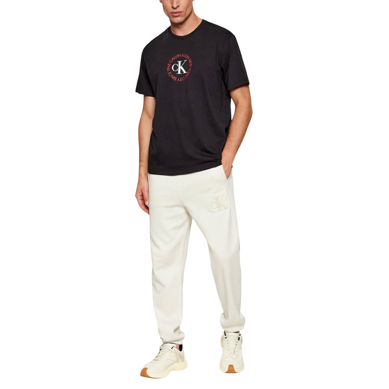 2447019 Calvin Klein Jeans T-Shirt Nera Stampa Uomo