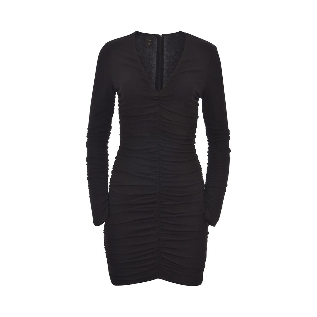 2422970 Pinko Abito Nero Corto Donna Scollo V Zip