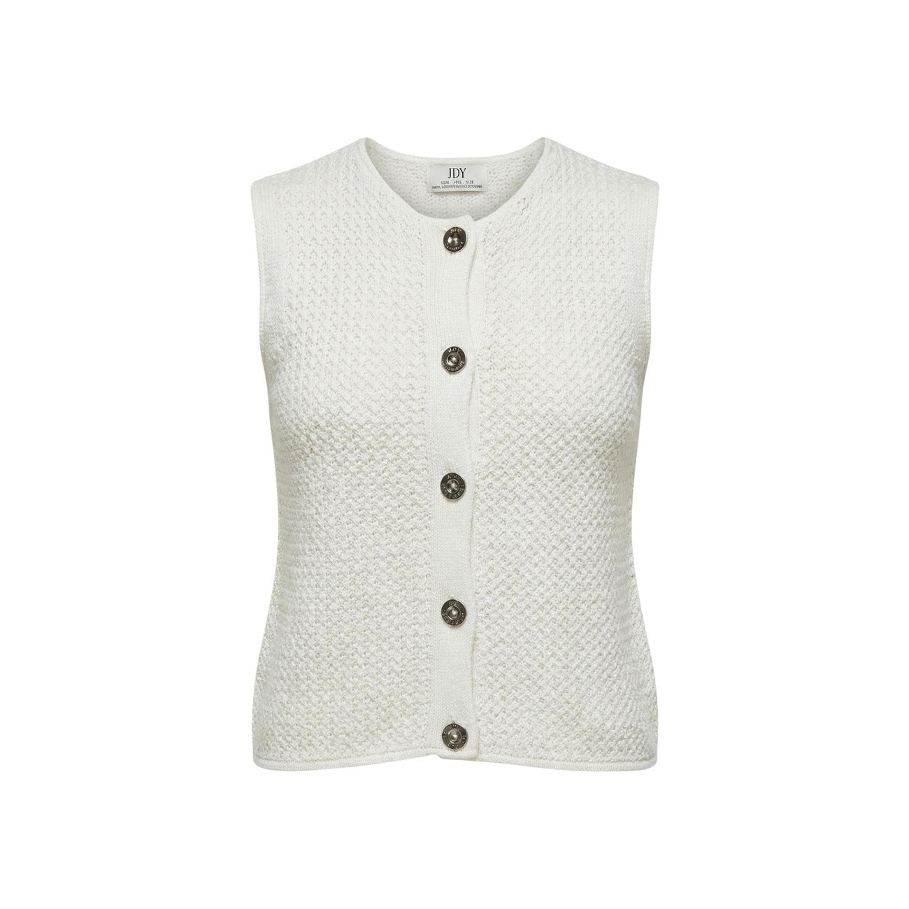 516731 Jacqueline De Yong Gilet Bianco Smanicato Donna