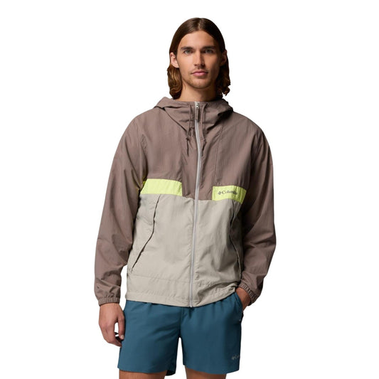 2457687 Columbia Giubbotto Grigio Cappuccio Nylon Uomo