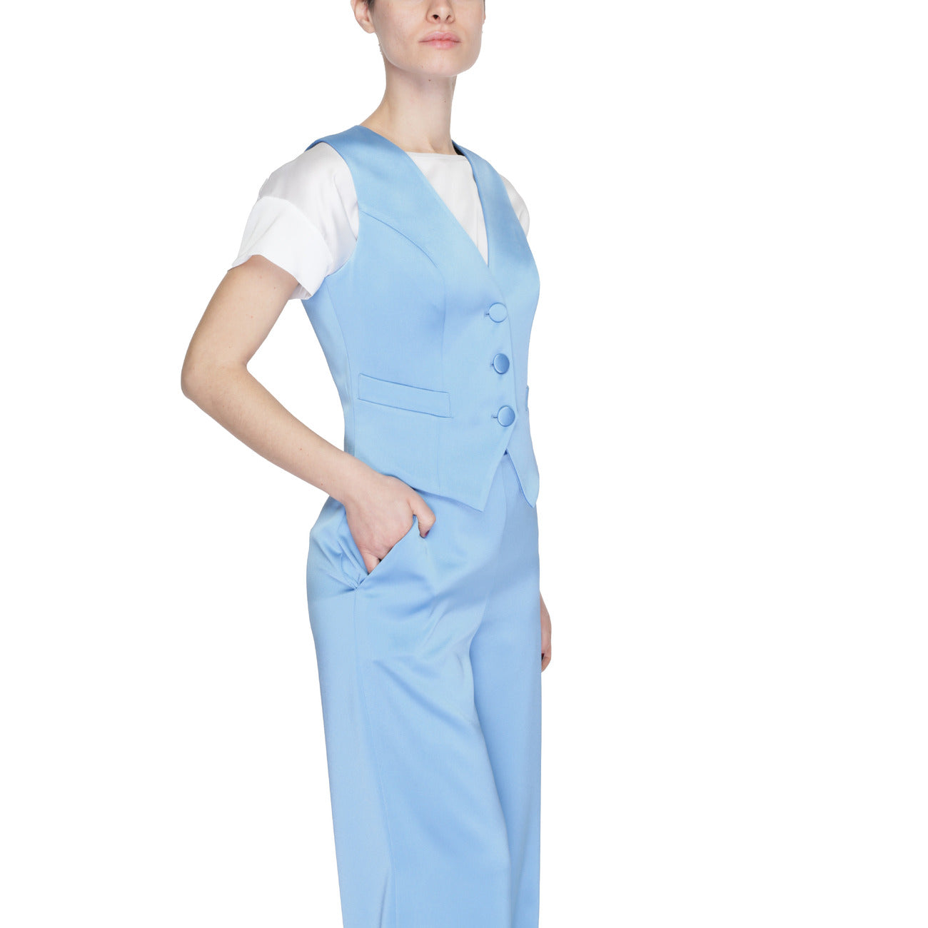 473043 Silence Gilet Azzurro Donna Primavera/Estate