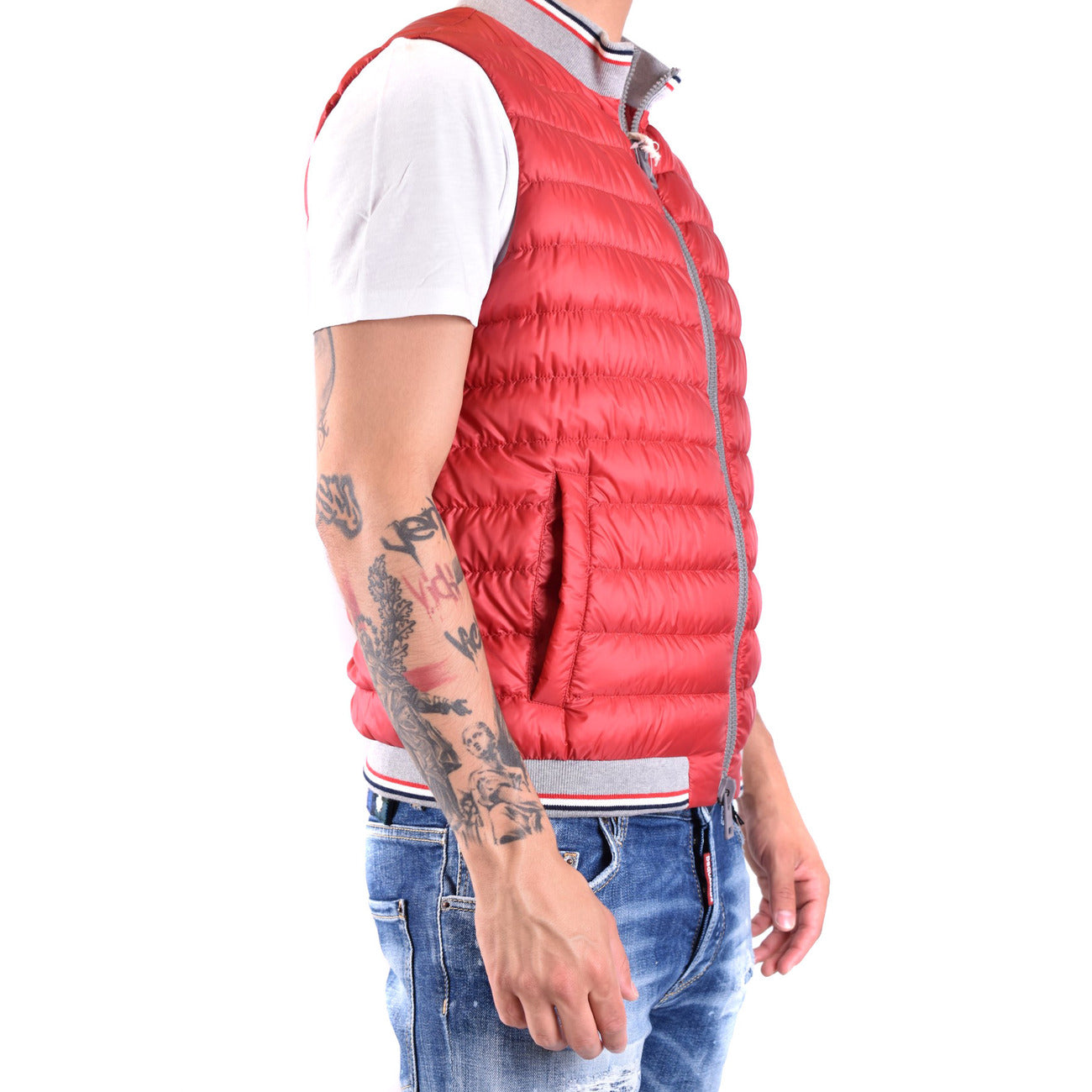 2433302 Herno Giubbotto Rosso Smanicato Uomo