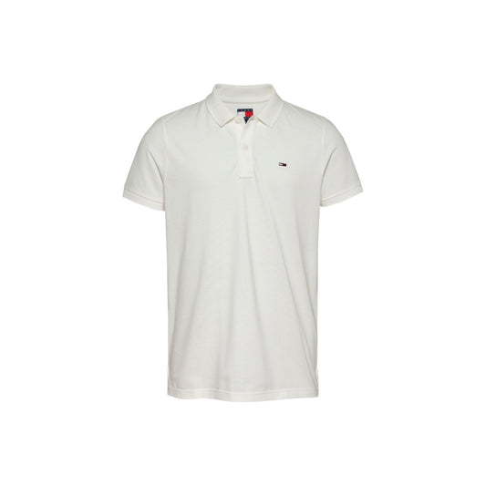 2409289 Tommy Hilfiger Jeans Polo Bianco Uomo