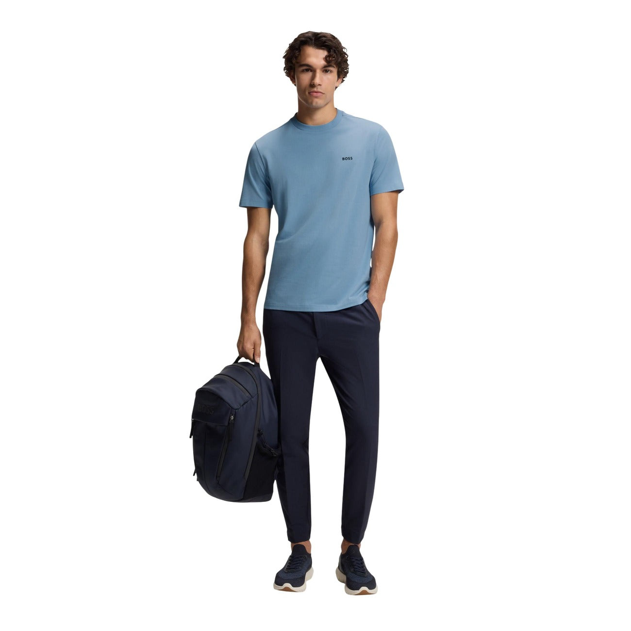 2460231 Boss T-Shirt Azzurra Uomo