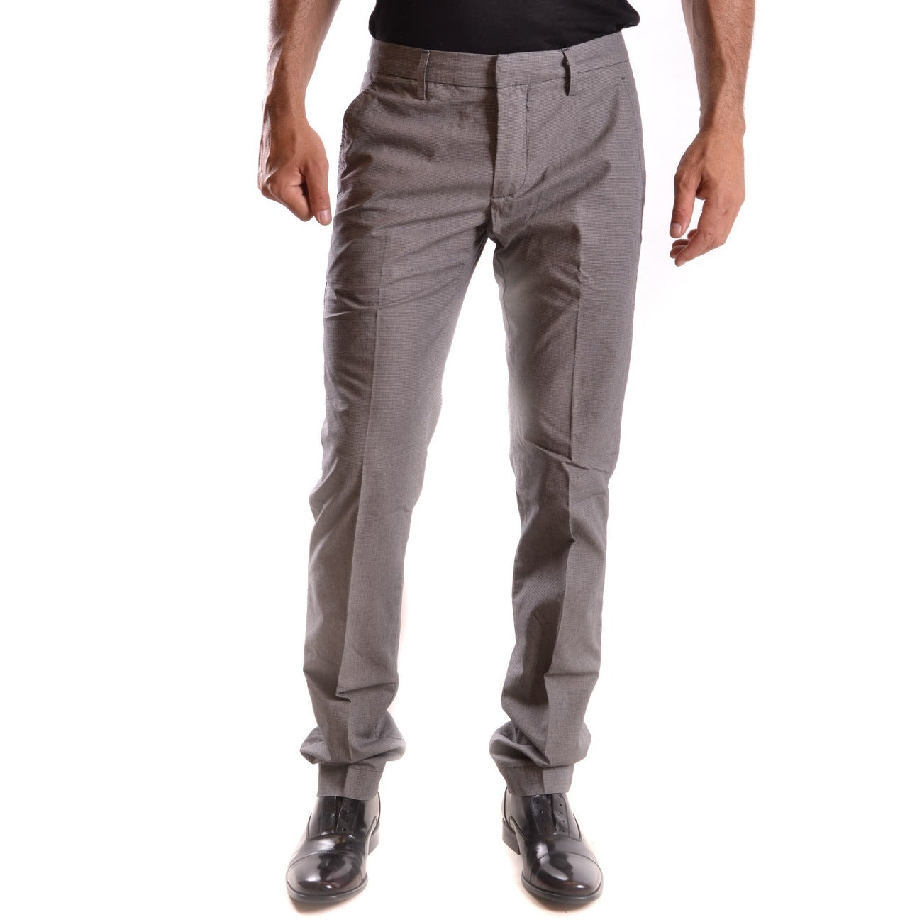 2429473 Dondup Pantaloni Grigio Quadri 100% Cotone Uomo