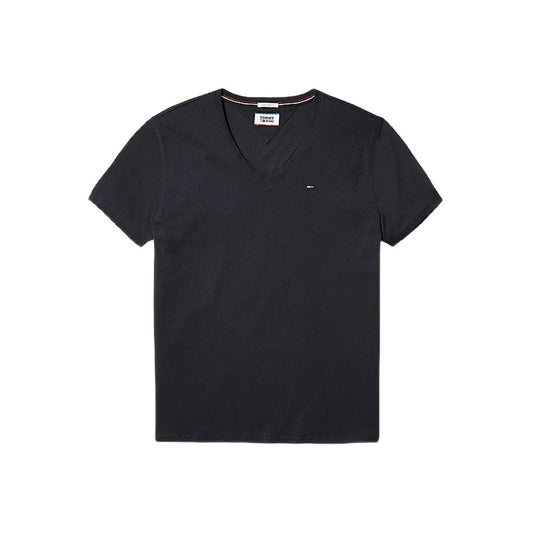 2424639 Tommy Hilfiger Jeans T-Shirt Nera Monocromo Uomo