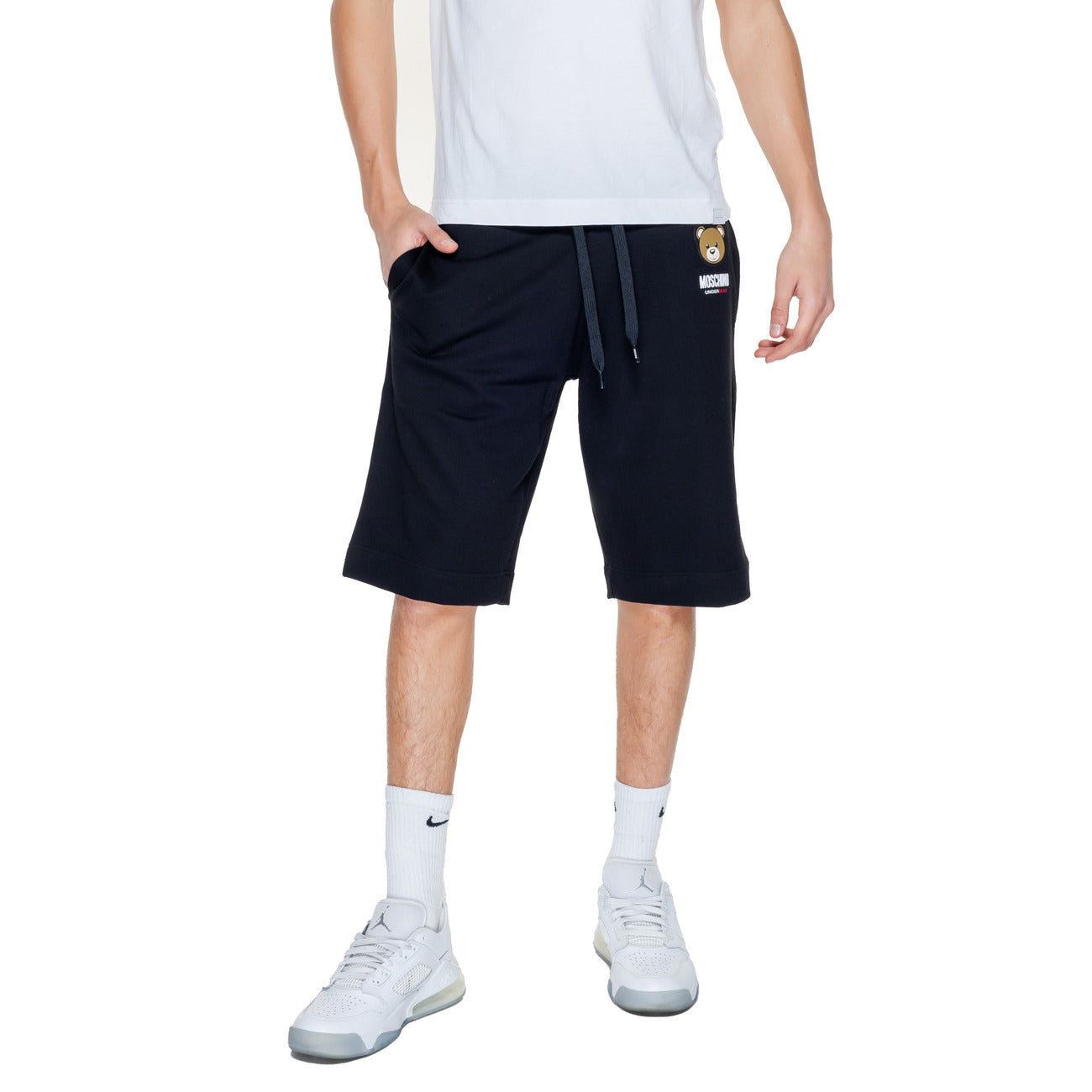2251204 Moschino Underwear Bermuda Nero Stampa Uomo