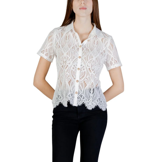 507644 Morgan De Toi Camicia Bianca Maniche Corte Donna