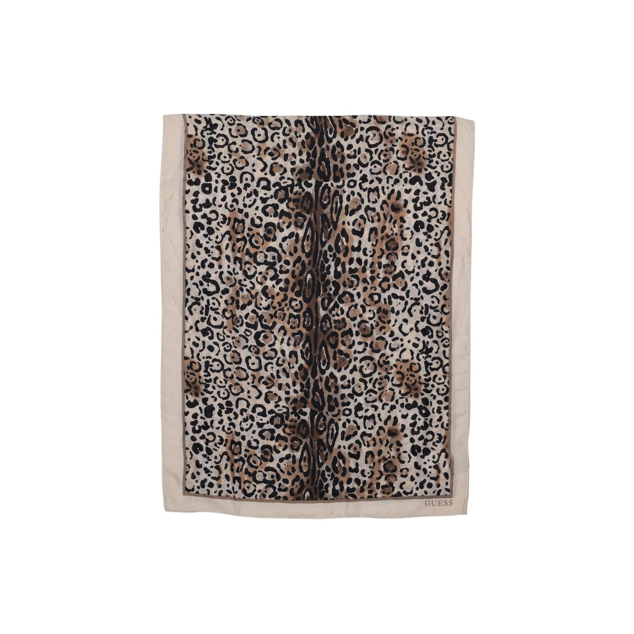2452229 Guess Sciarpa Beige Leopardata Donna