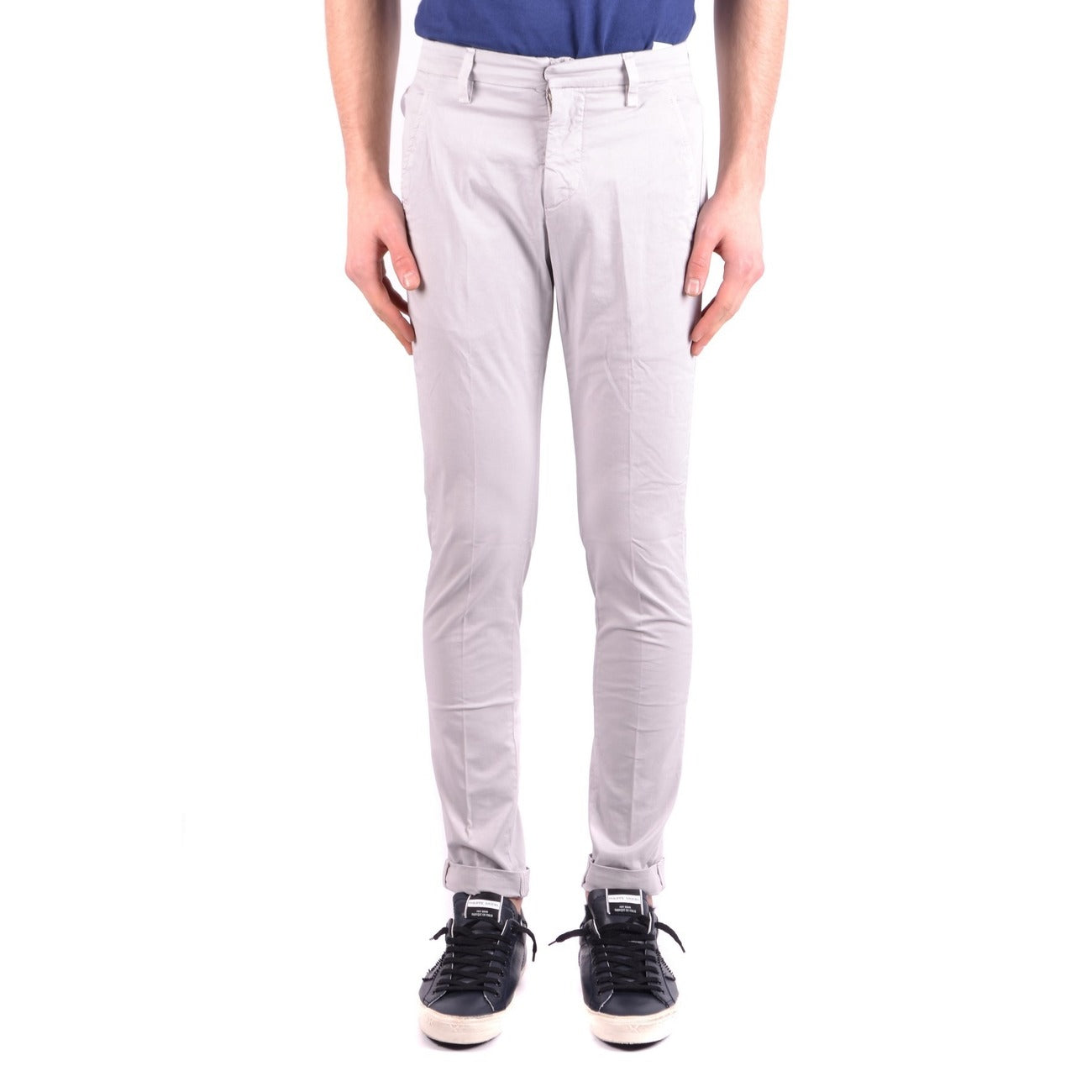 2429837 Dondup Pantaloni Grigio Cotone Elastan Uomo