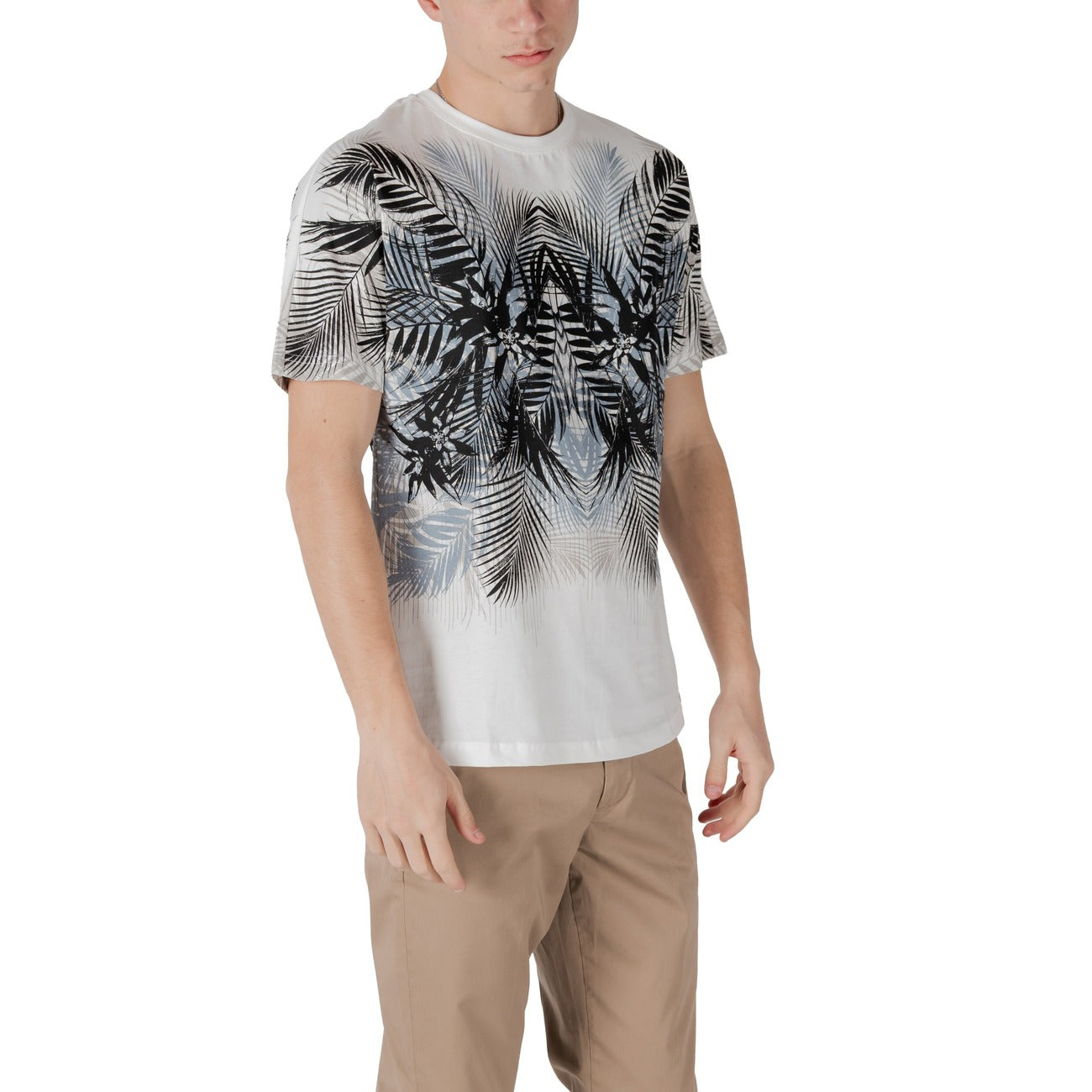 2418204 Antony Morato T-Shirt Bianca Floreale Uomo