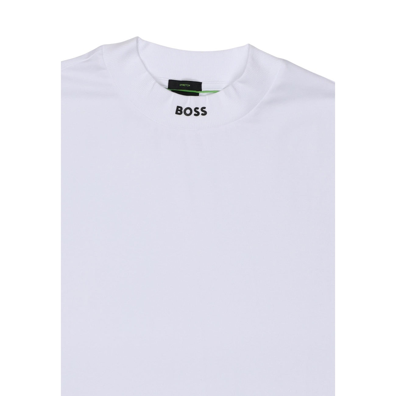 2458833 Boss T-Shirt Bianca Cotone Elastan Scollo Tondo Uomo