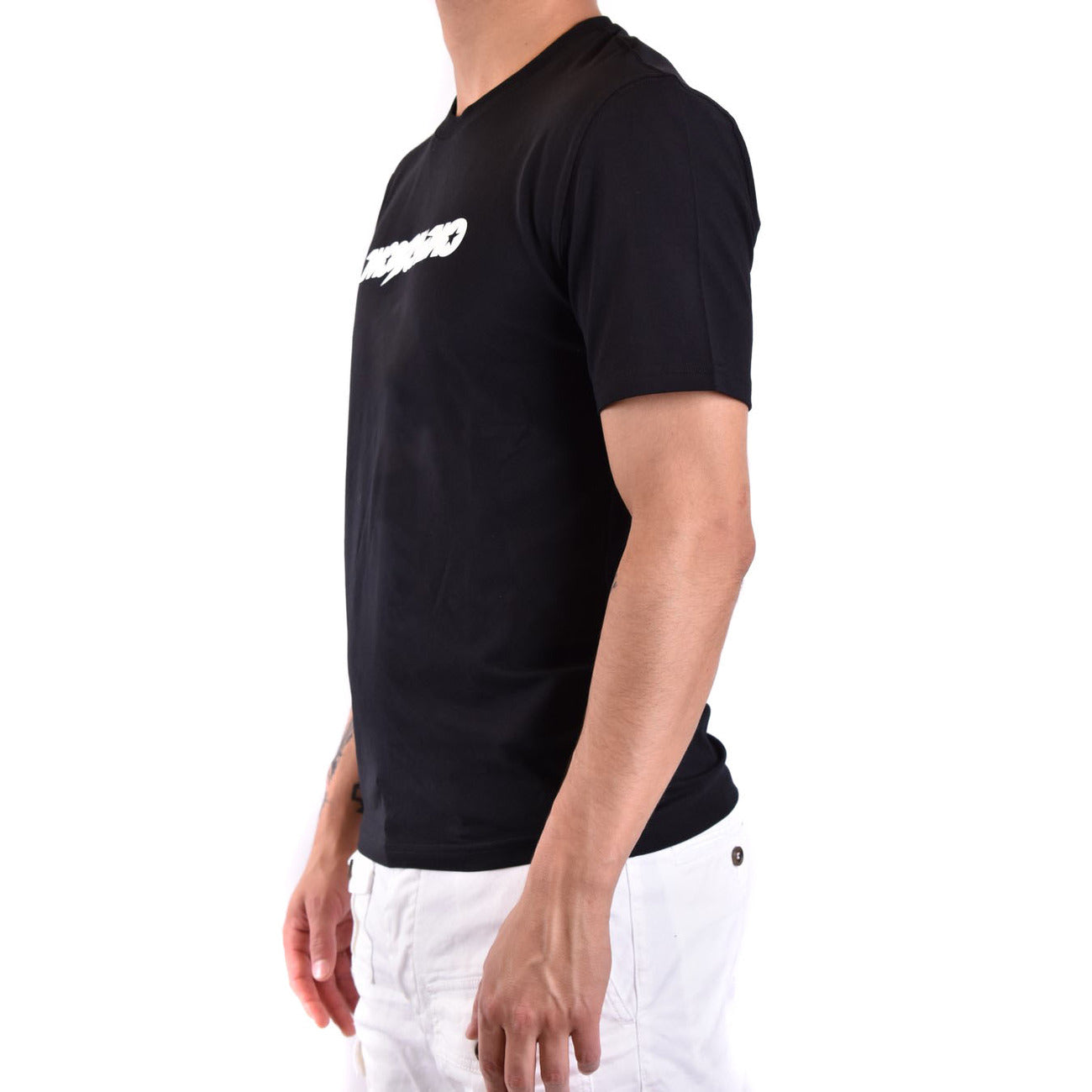 2430904 Moschino T-Shirt Nera Stampa Uomo