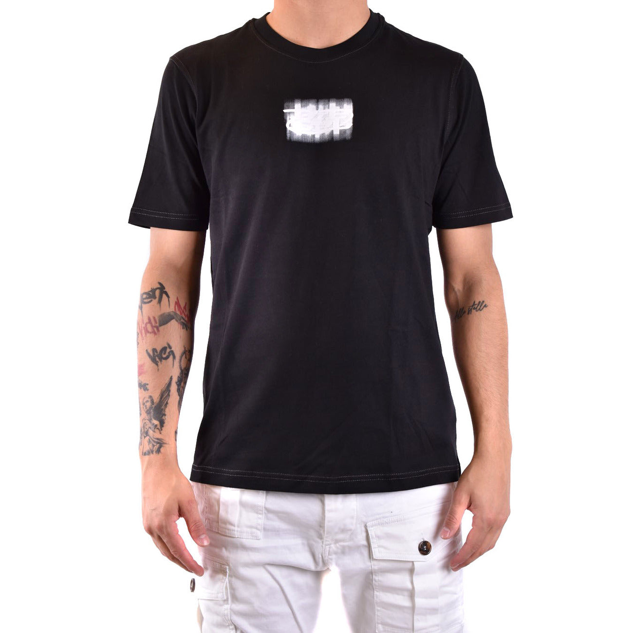 2428765 Diesel T-Shirt Nera Stampa Uomo