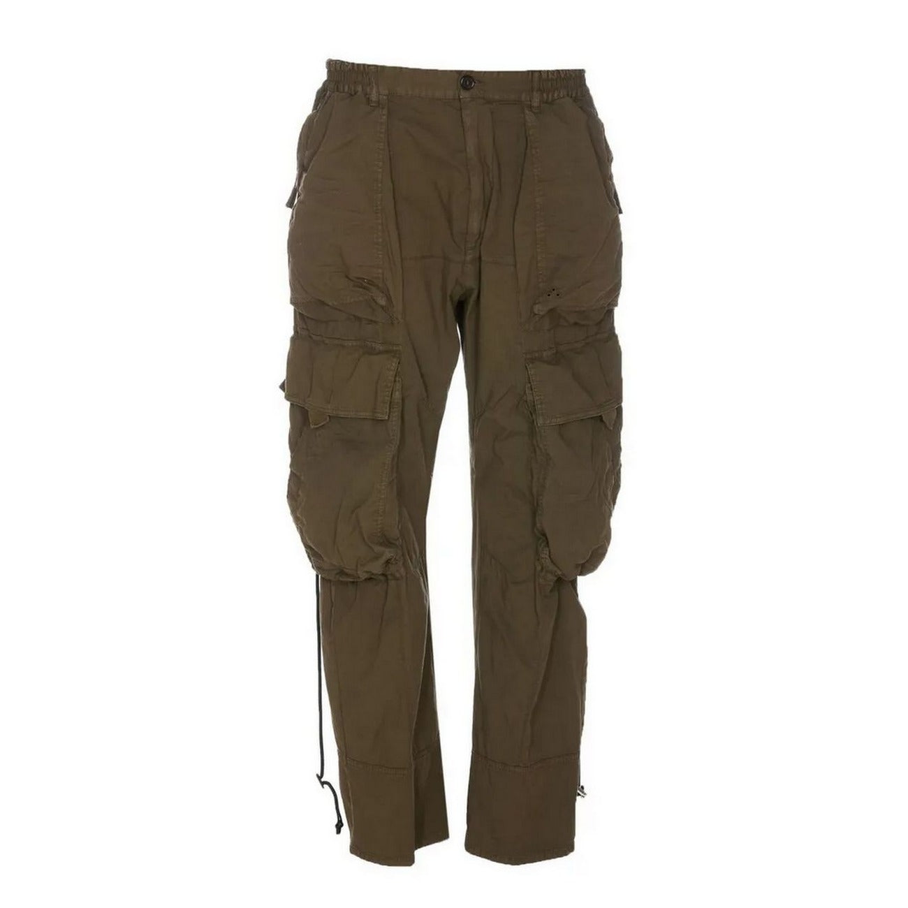 2429370 Dsquared2 Pantaloni Verde Cotone Elastan Uomo