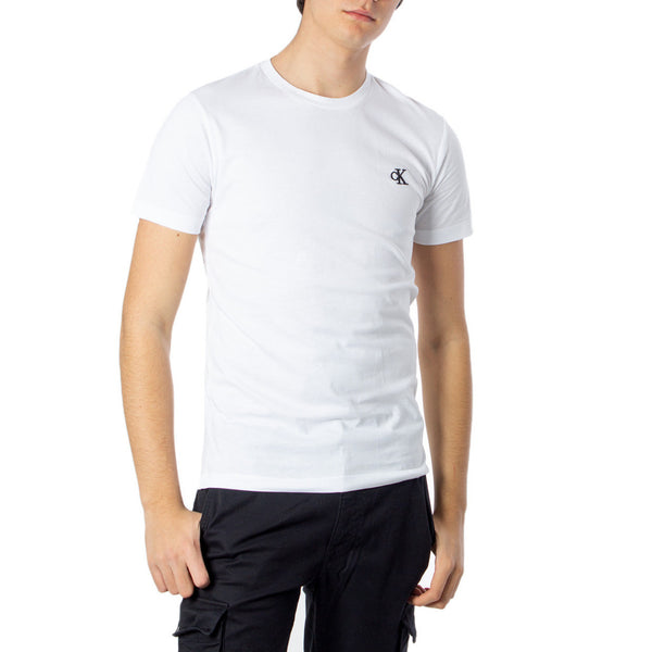 T-Shirt Bianco Cotone Stampa Uomo