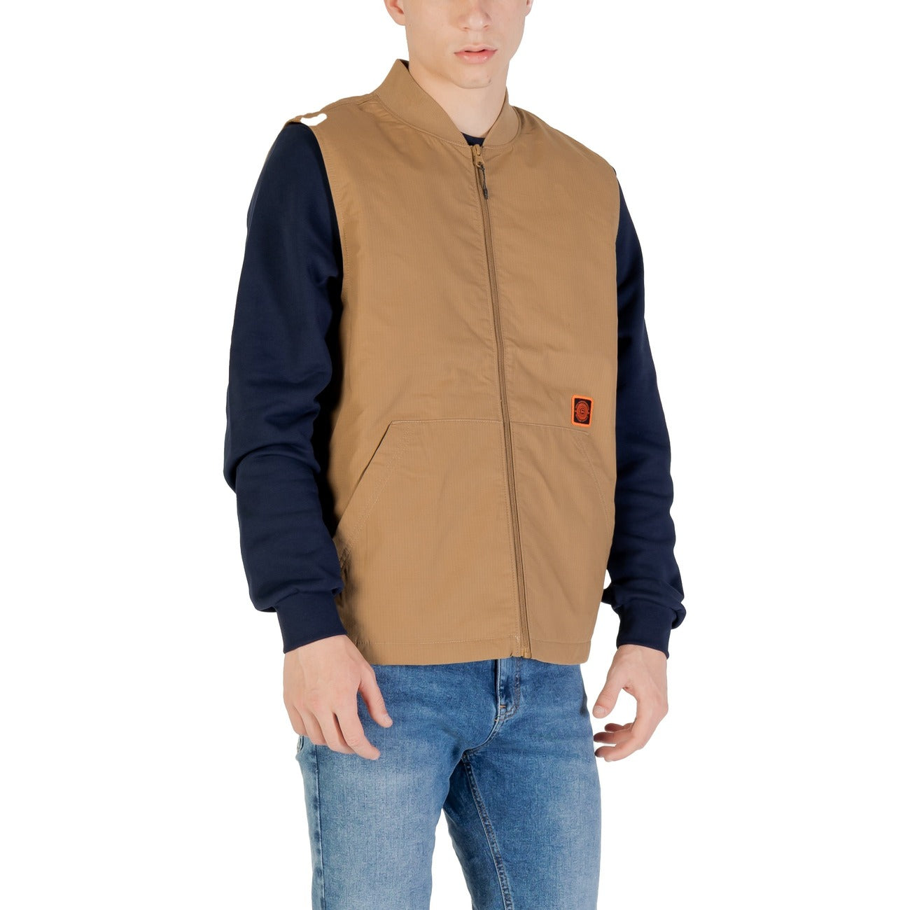 2422434 Vans Gilet Beige Cotone Maniche Lunghe Uomo