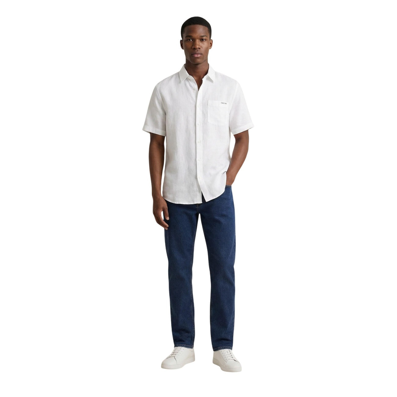 2456552 Calvin Klein Jeans Camicia Bianco Uomo