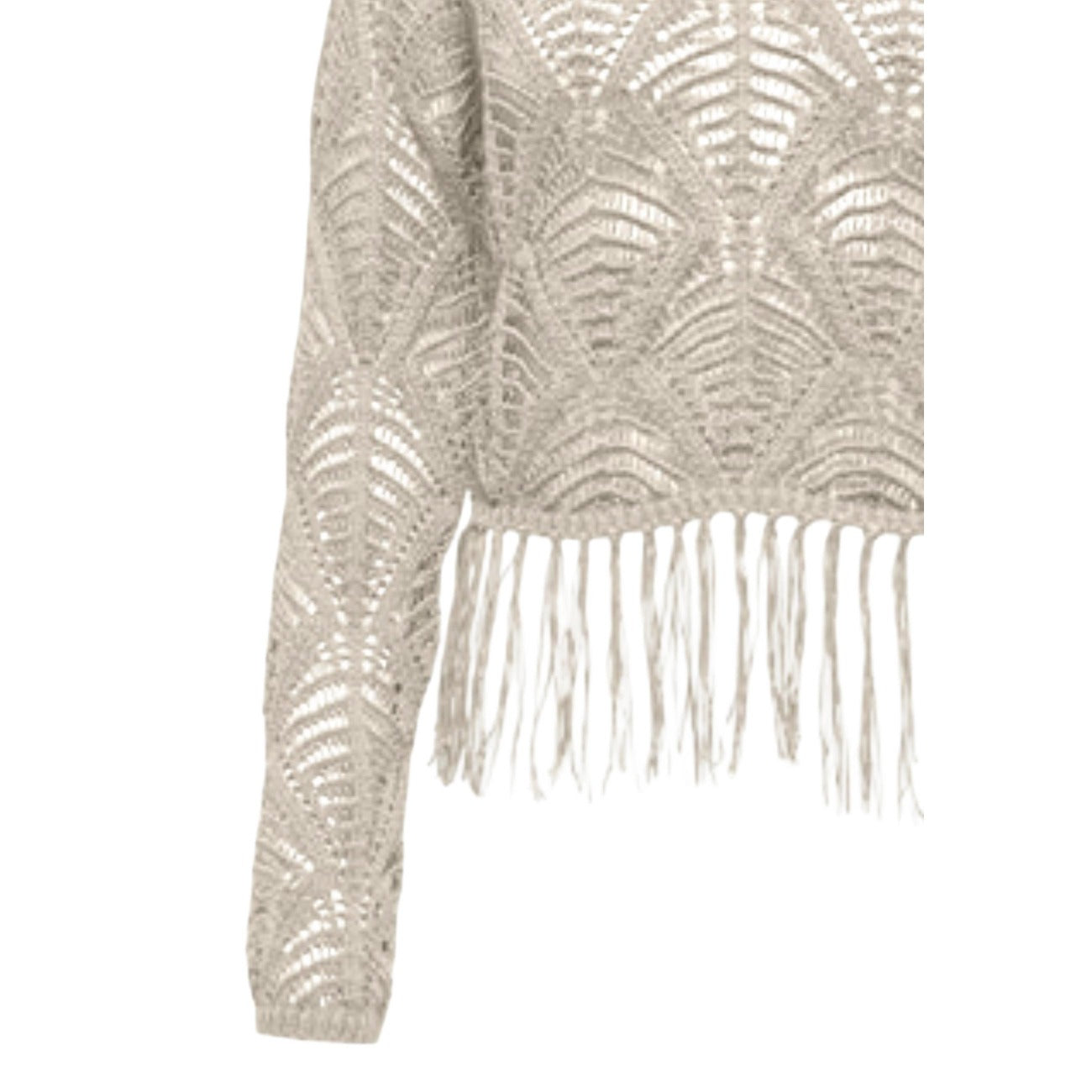 515663 Only Maglia Beige Maniche Lunghe Donna
