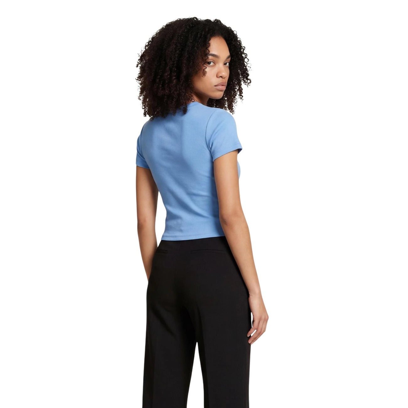 2453569 Calvin Klein Jeans T-Shirt Donna Azzurra Cotone