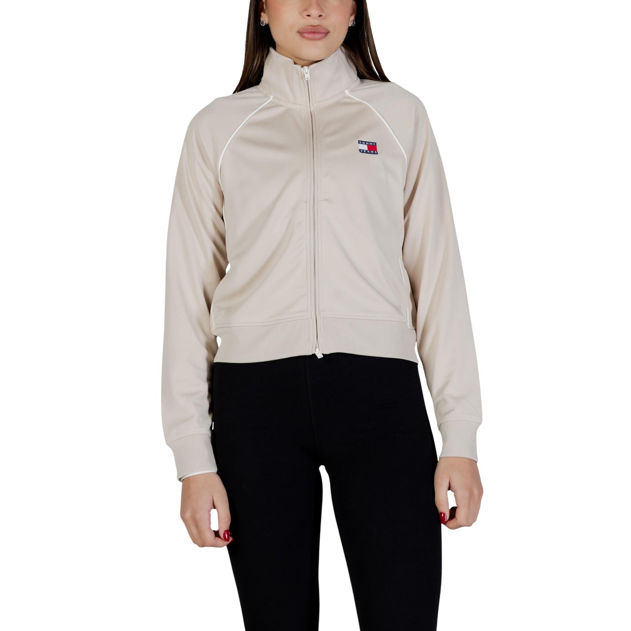 2450573 Tommy Hilfiger Jeans Felpa Donna Beige Poliestere