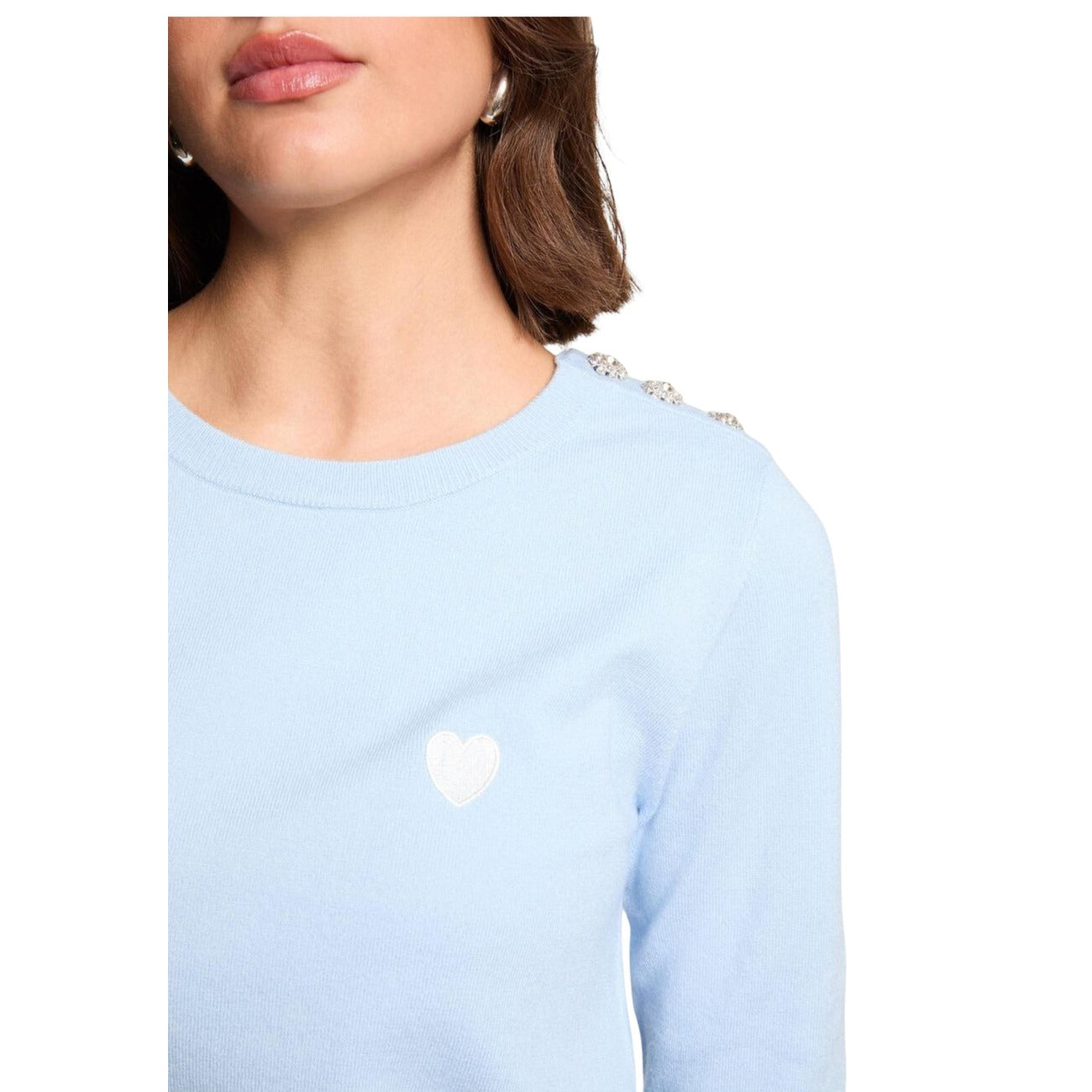 500799 Morgan De Toi Maglia Azzurra Maniche Lunghe Donna