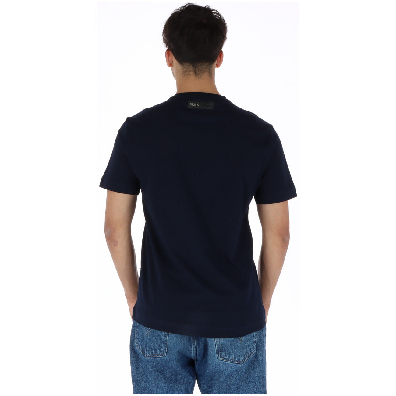 443785 Plein Sport T-Shirt Blu Stampa Uomo