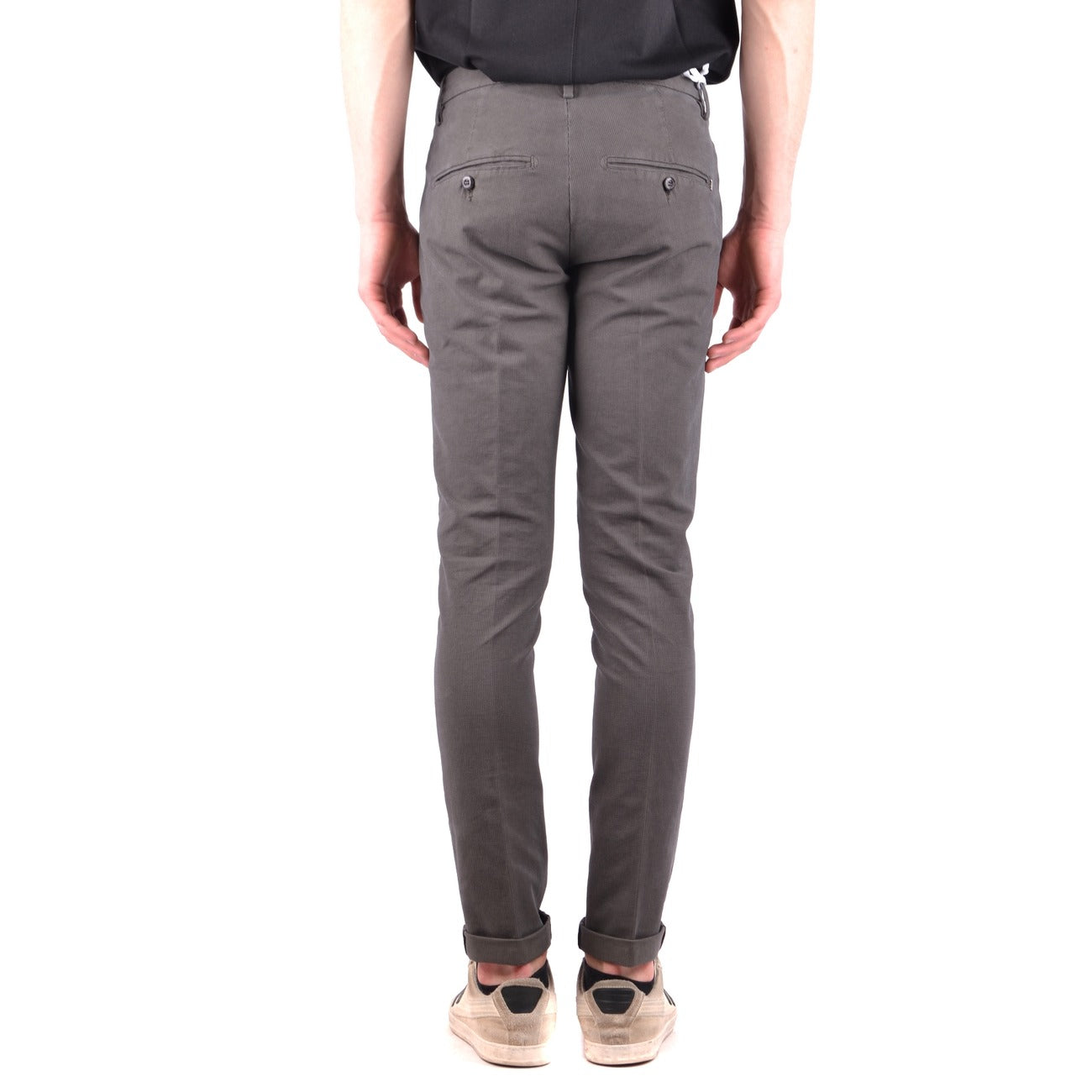 2429775 Dondup Pantaloni Grigio Cotone Elastan Uomo