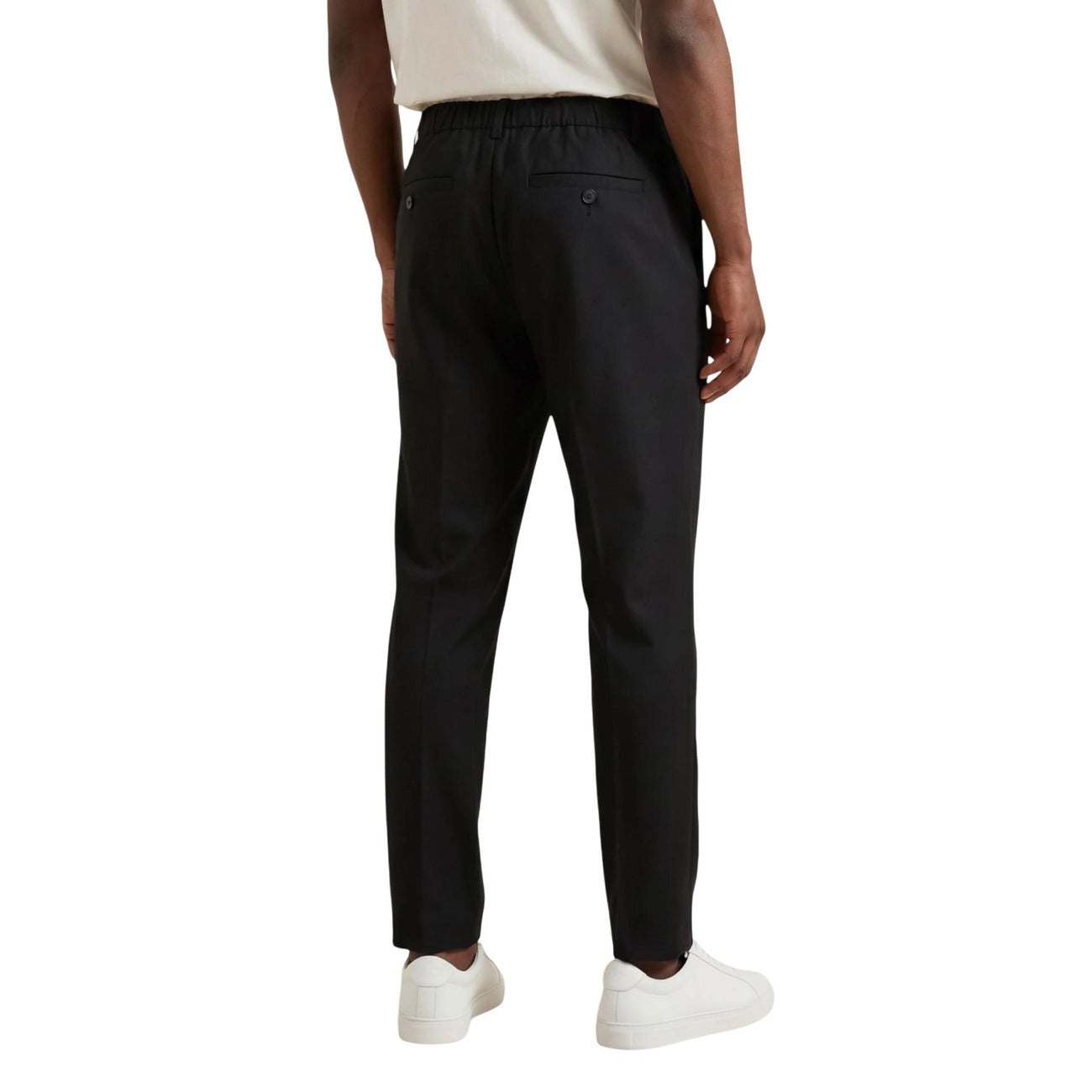 2456980 Antony Morato Pantaloni Nero Cotone Lino Uomo