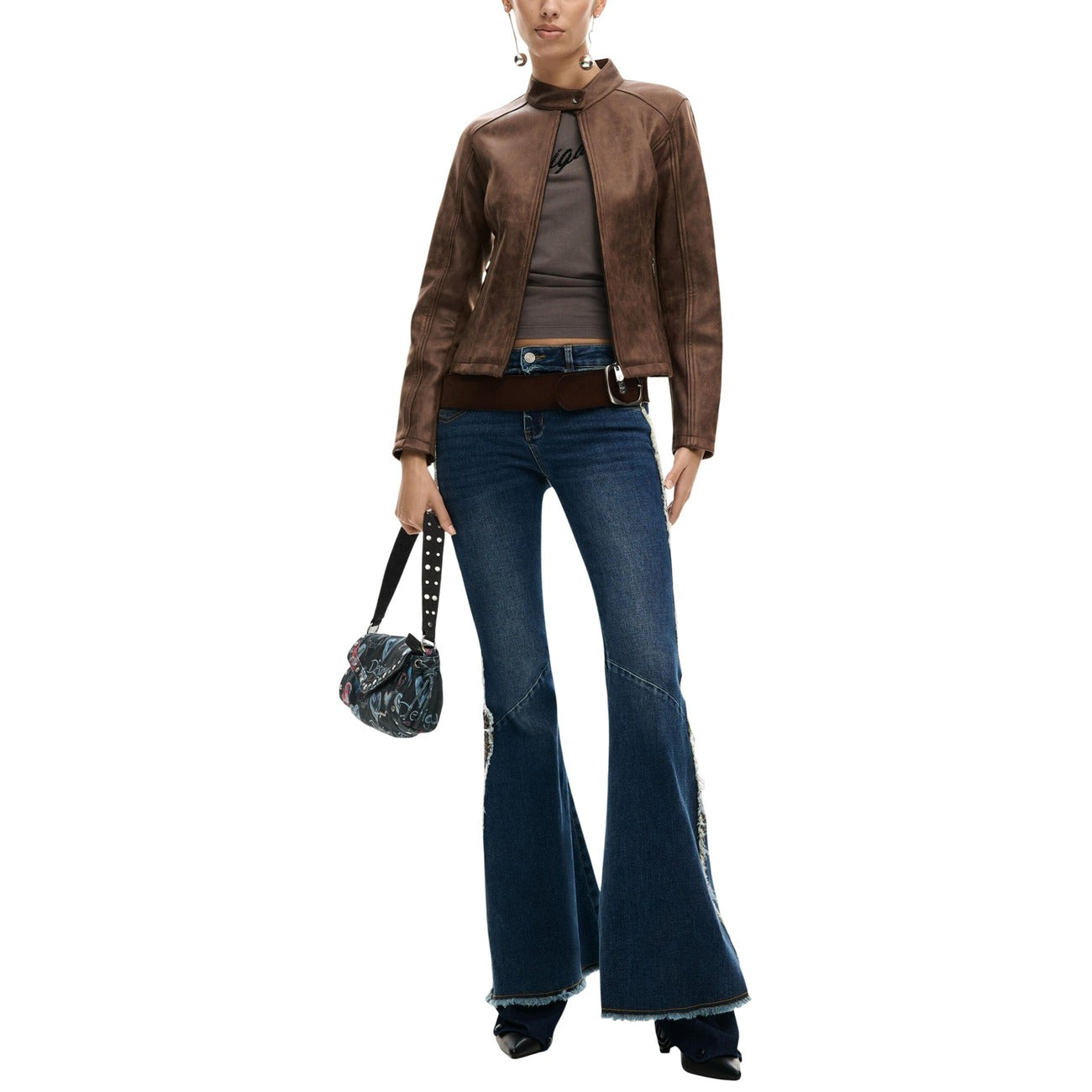 2451077 Desigual Giacca Donna Marrone Poliestere