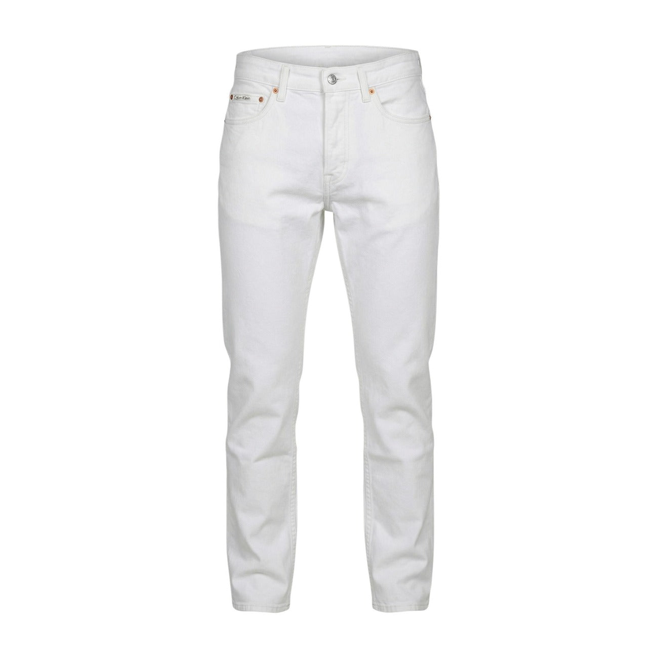 2452648 Calvin Klein Jeans Pantaloni Bianco Cotone Uomo